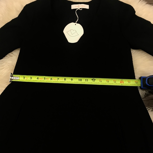 See By Chloe Black Long Sleeve Textured Jacquard Dress